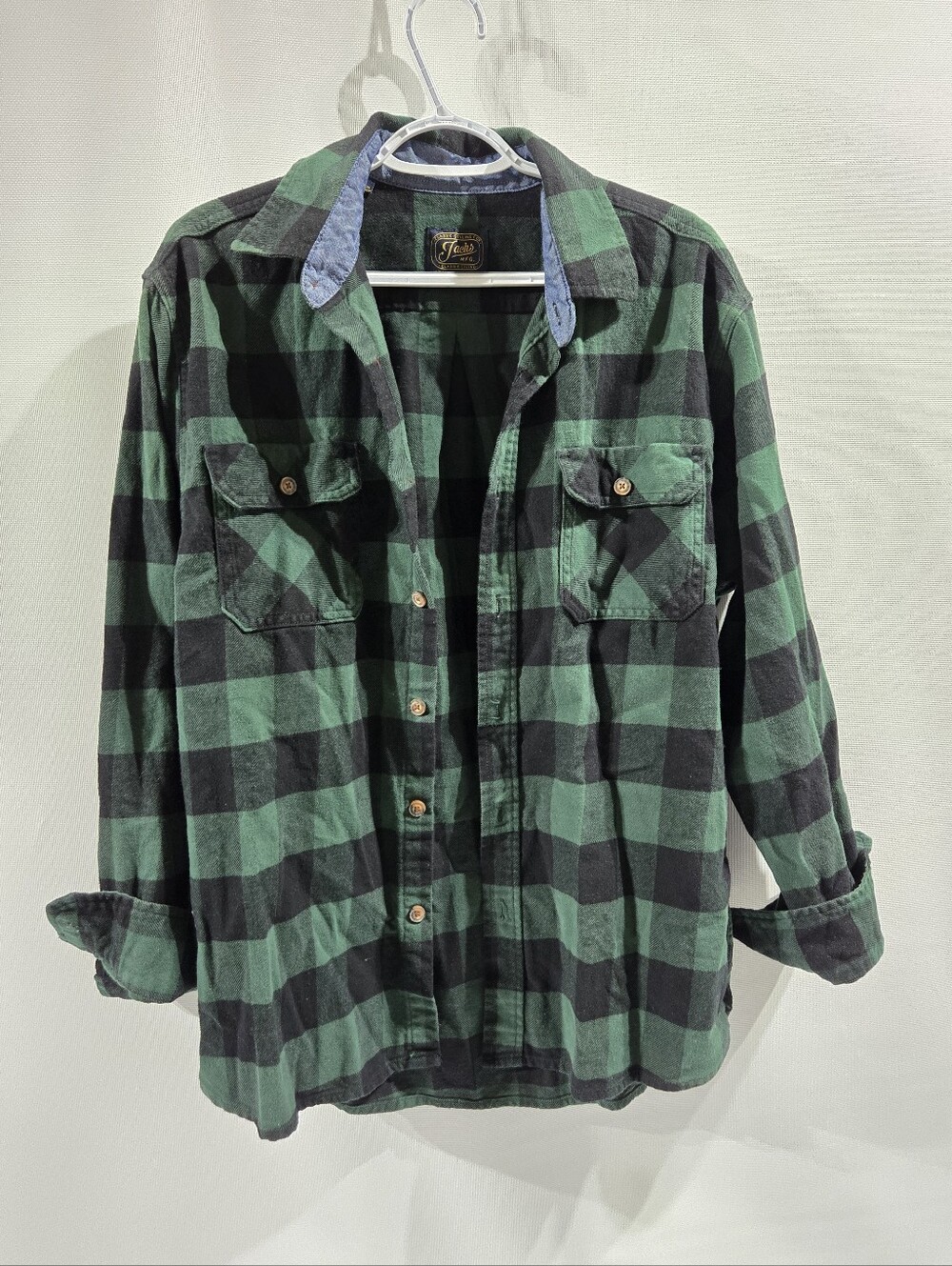 Jachs Heritage Flannel Buffalo Plaid Mens Shirt Sz Large NWOT